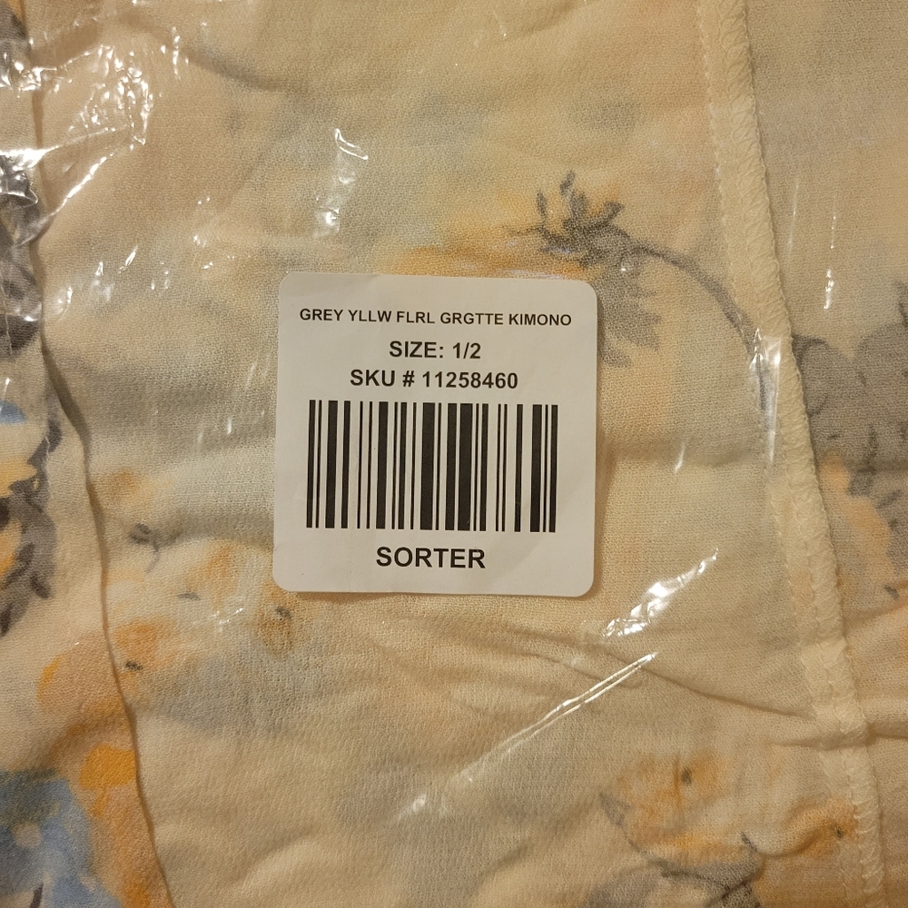 Torrid Yellow Floral Kimono